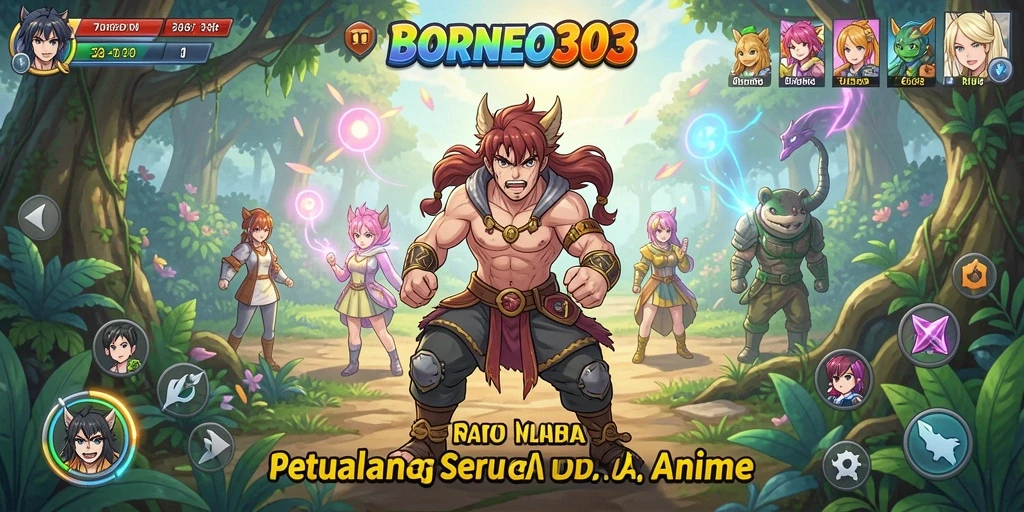Screenshot gameplay menunjukkan petualangan mendebarkan dalam dunia anime.