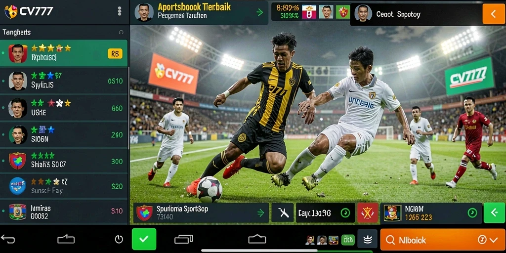 Tampilan gameplay Sportsbook CV777 yang menarik dan interaktif.