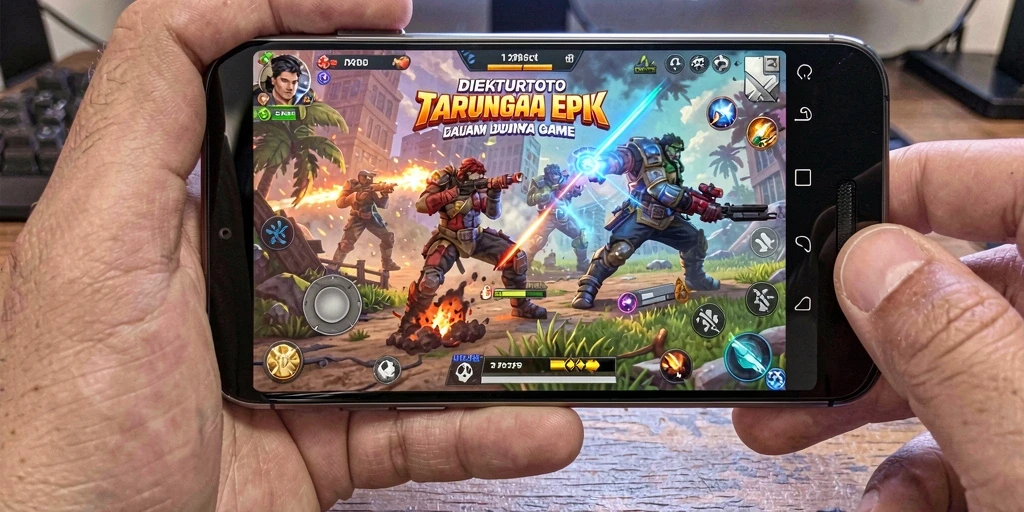 Tampilan gameplay DIREKTURTOTO yang penuh aksi dan pertarungan seru.