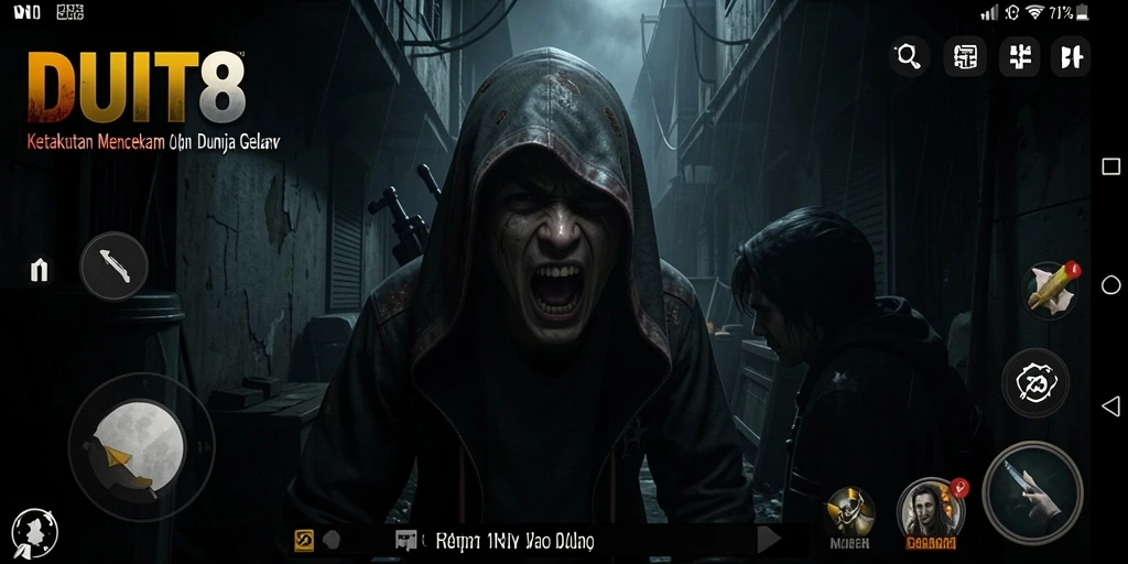 Menampilkan momen mencekam dari gameplay DUIT8 yang menjadikan ketakutan nyata.