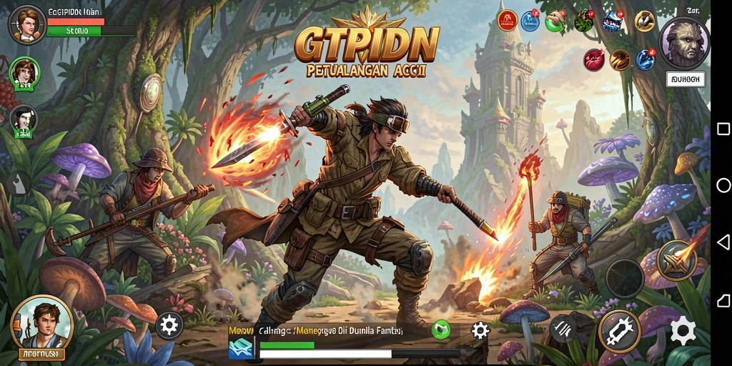 Tampilan aksi mendebarkan dalam game ARPG GTPIDN.