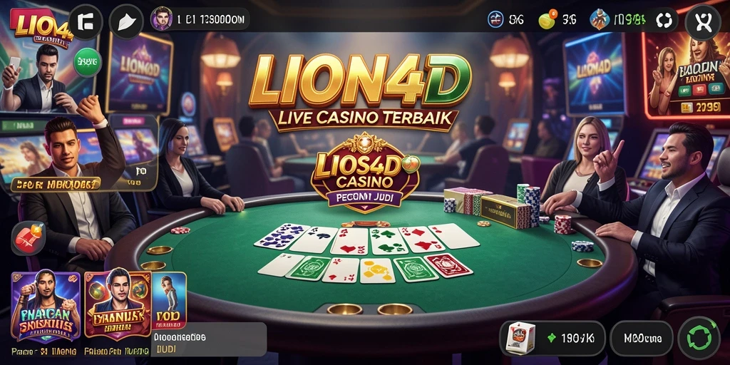 Tampilan menarik dari gameplay Live Casino LION4D dengan dealer profesional.