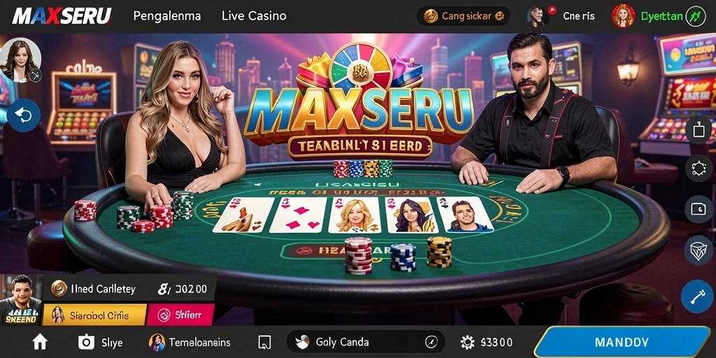 Tampilan gameplay MAXSERU yang menawan dan interaktif.