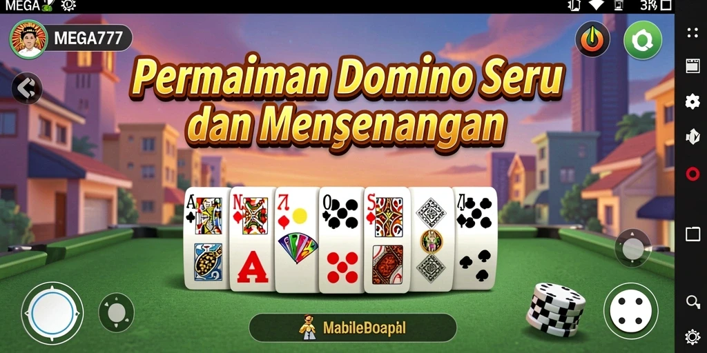 Tampilan utama game Domino MEGA777 yang menarik.