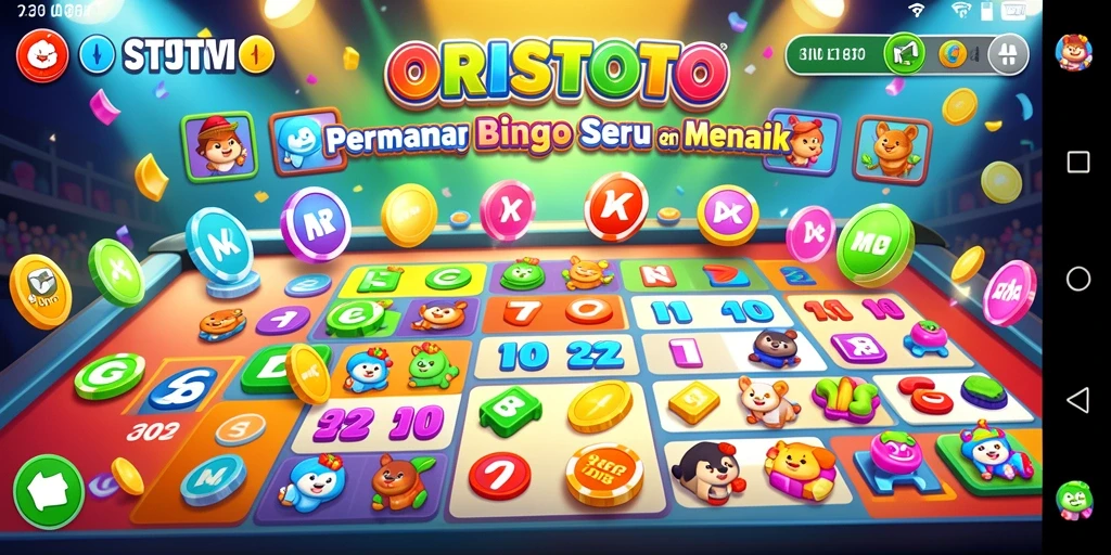 Tampilan menarik gameplay Bingo di ORISTOTO dengan suasana yang ceria.