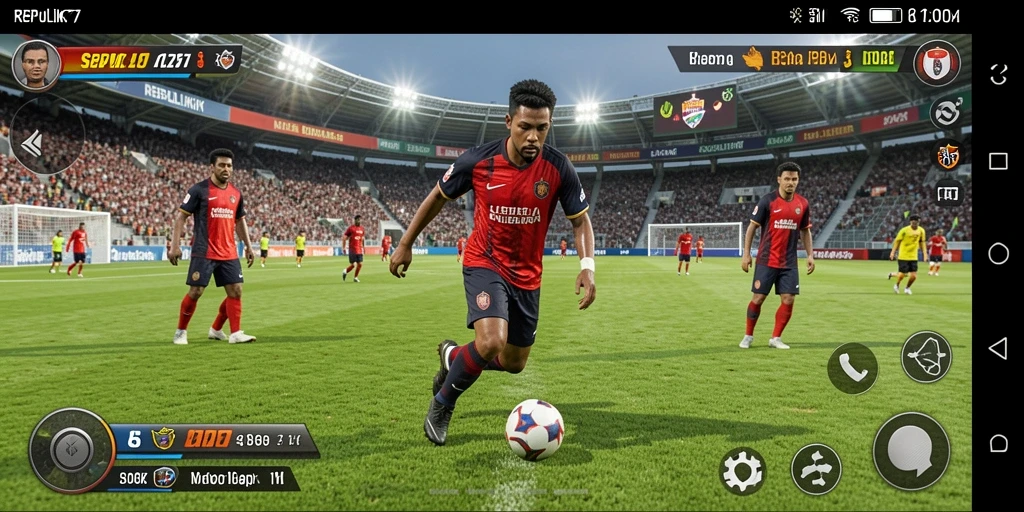 Gameplay seru dalam REPUBLIK77, seolah di lapangan nyata.
