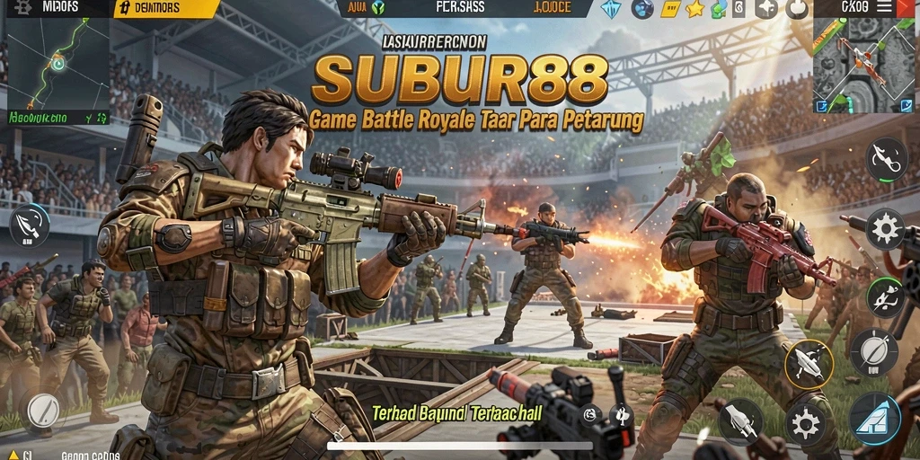 Gambaran gameplay seru dari <strong>SUBUR88</strong> dalam pertarungan Battle Royale.