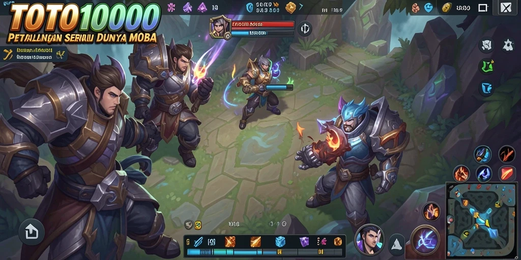Tampilan dinamis gameplay seru di TOTO1000 dengan pertarungan tim.