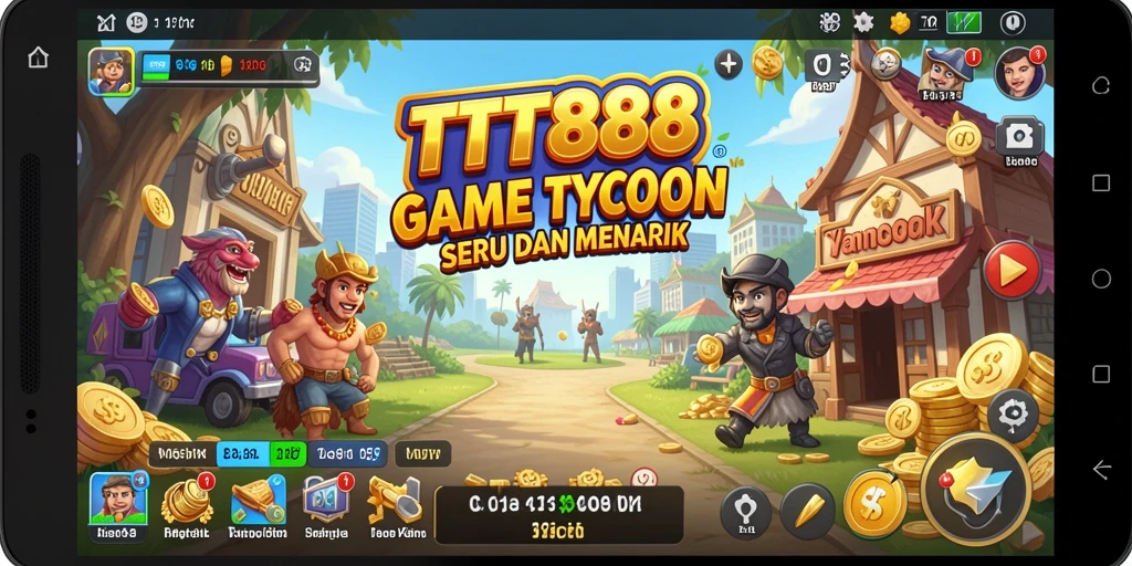 Screenshot menunjukkan pengalaman gameplay Tycoon yang mengasyikkan.