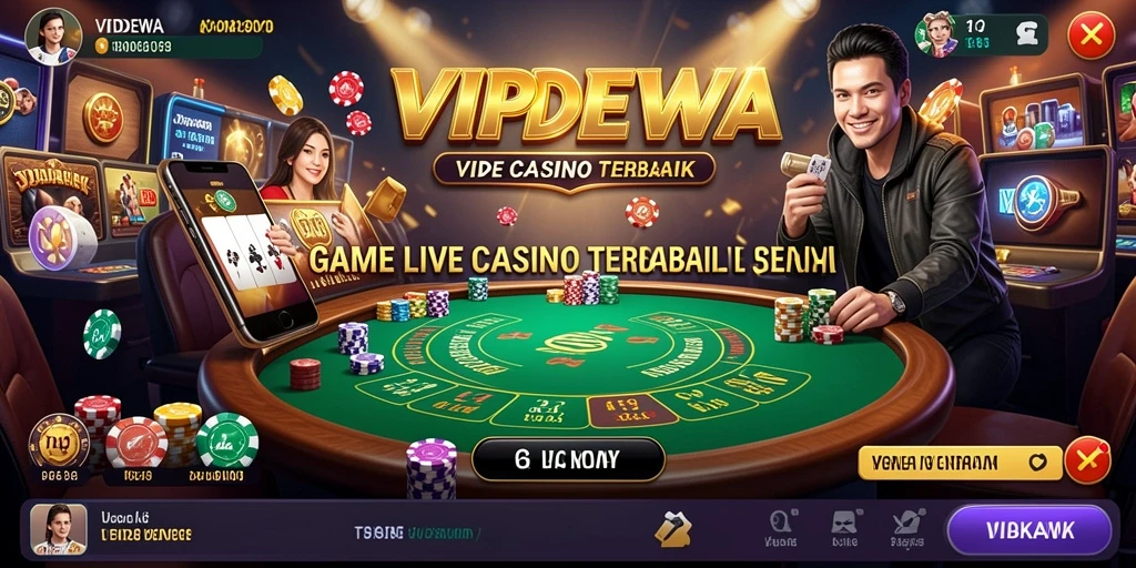 Tampilan gameplay Live Casino yang menarik dan mengasyikkan di VIPDEWA.